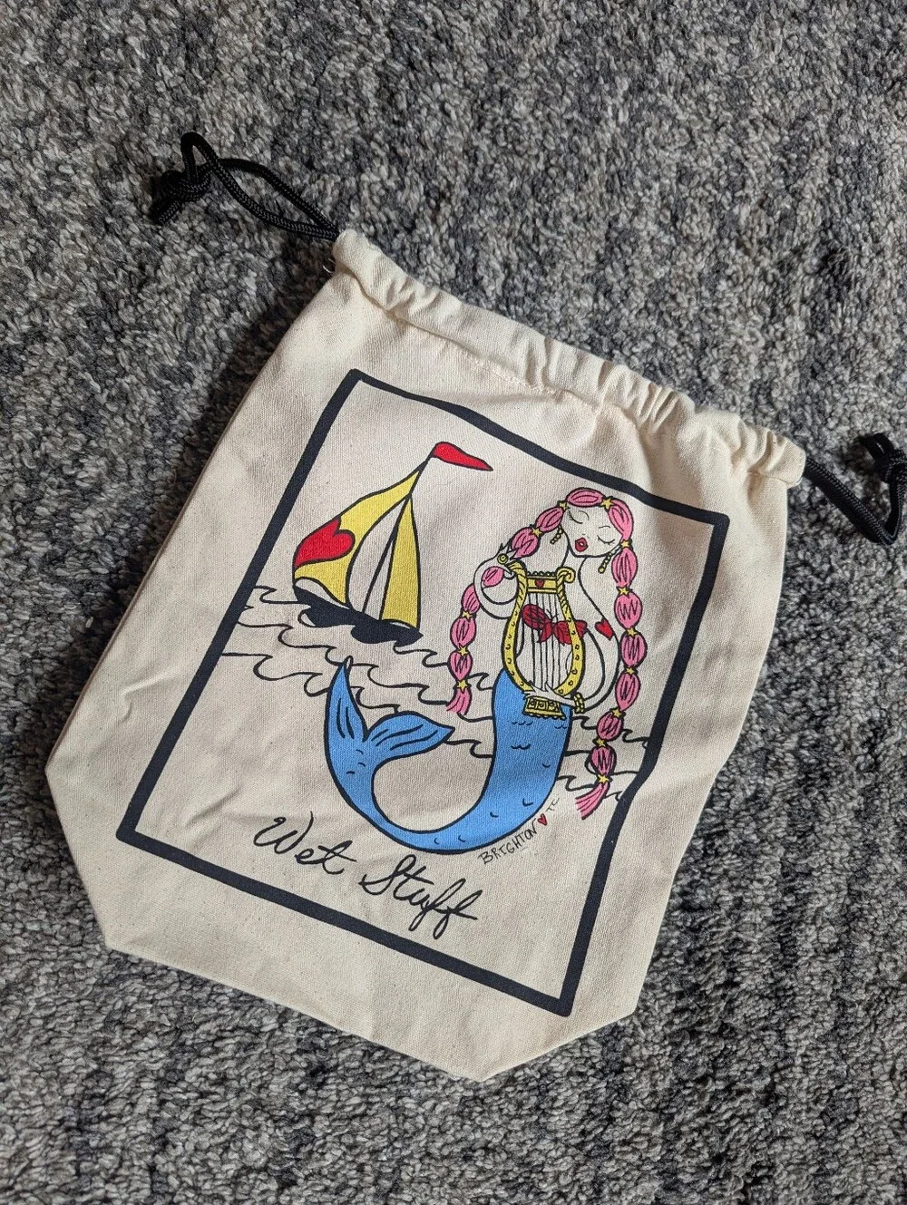Brighton Canvas Drawstring Pouch Set Of 3